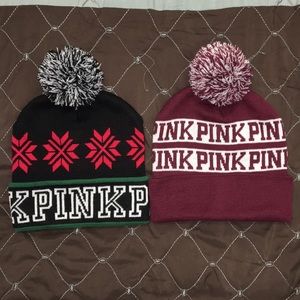 Two Victoria’s Secret PINK Winter Hats